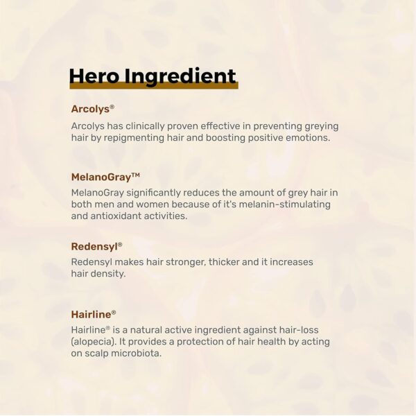 Anti-Gray Hair Serum, Arcolys, Melanogray, Redensyl, Hairline, Reduce Pre-Mature Hair Greying, Reverse Hair Graying, Paraben Free, Green Beauty, Clean Beauty, 60ml