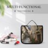 Hanging Toiletry Bag for Women Men Portable Waterproof Makeup Bag Organizer Italian Town Street Travel Toiletry Bag