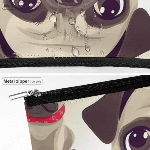 Toiletry Bag for Women Cute Pug Cosmetic Bag Portable Capacity Travel Makeup Bags with Zipper Lightweight Cute Beauty Makeup Organizer for Traveling, Accessories, Essentials