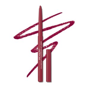 Revlon Colorstay Lip Liner Makeup with Built-in-Sharpener, Longwear Rich Colors, Smooth Application, 670 Wine, 0.01 oz