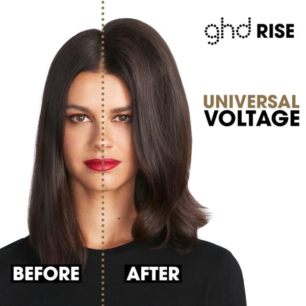 ghd Rise Volumizing Hot Hair Brush - Professional 1.25” Hot Brush for Dry Hair with Maximum Root Lift, 2x Volume, 365ºF Safe Styling Temperature Technology and Auto Sleep Mode - Black