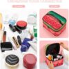 Gradient Watermelon Makeup Bag, Cosmetic Organizer Case Large Portable Capacity Make Up Bags Women Travel Toiletry Bags with Handle And Divider