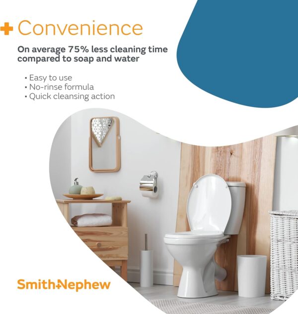 Smith+Nephew SECURA◊ Total Body Foam Cleanser, Foaming Waterless Body Cleanser, No- Rinse Skin Cleanser with Pump Dispenser, 8.5 Ounces