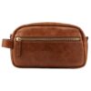 Genuine Leather Travel Toiletry Bag – Makeup, Shaving Organizer, Dopp Kit for Men & Women, Durable & Stylish Travel Accessory