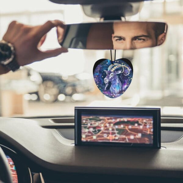 Zodiac Capricorn Sign Novelty Car Air Fresheners 5 Pcs Funny Printed Pendant Decoration Hanging Accessories 3×4 3.5×3.5 Inches