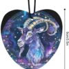 Zodiac Capricorn Sign Novelty Car Air Fresheners 5 Pcs Funny Printed Pendant Decoration Hanging Accessories 3×4 3.5×3.5 Inches