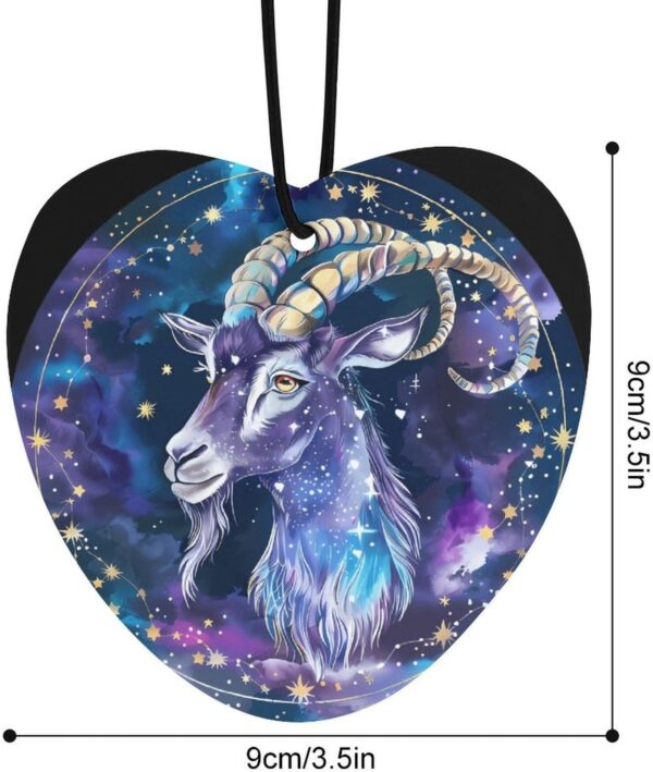 Zodiac Capricorn Sign Novelty Car Air Fresheners 5 Pcs Funny Printed Pendant Decoration Hanging Accessories 3×4 3.5×3.5 Inches