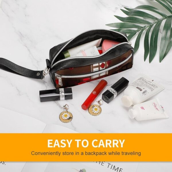 Red Balloons in The Room Pencil Case Large Capacity Leather Pencil Pouch with Zipper, Portable Small Makeup Bag, Office Supplies Organizer for Women Men