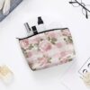 Toiletry Bag for Women Peach Retro Pattern Cosmetic Bag Portable Capacity Travel Makeup Bags with Zipper Lightweight Cute Beauty Makeup Organizer for Traveling, Accessories, Essentials