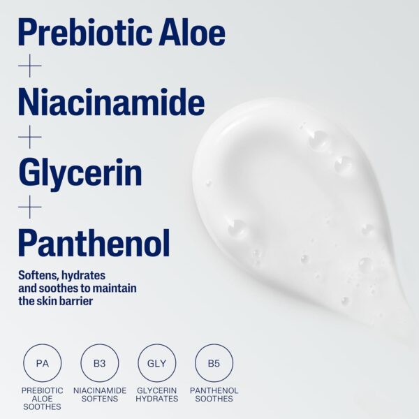 Cetaphil Cream to Foam Face Wash, Hydrating Foaming Cream Cleanser, 16 oz, For Normal to Dry, Sensitive Skin, with Soothing Prebiotic Aloe, Hypoallergenic, Fragrance Free