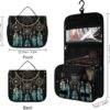 Hanging Toiletry Bag for Women Men Portable Waterproof Makeup Bag Organizer Dark Dream Catcher Travel Toiletry Bag