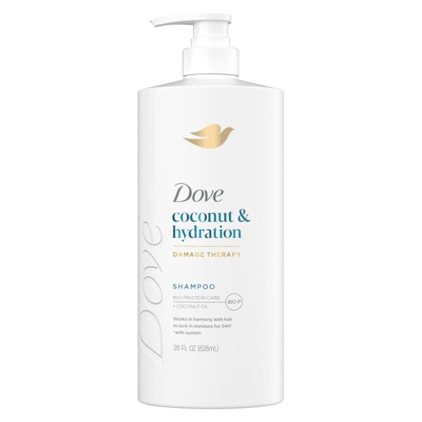 Dove Shampoo Coconut & Hydration for Dry Hair with Bio-Protein Care Technology and Coconut Oil 28 Fl Oz