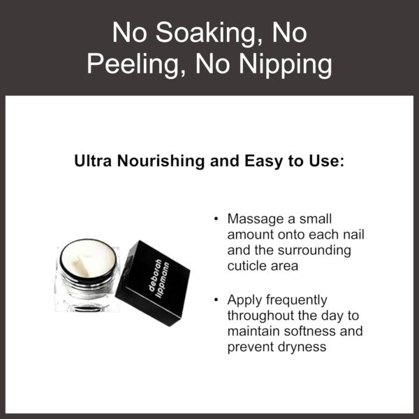 Deborah Lippmann The Cure Ultra Nourishing Cuticle Repair Cream | Hydrating Nail Care | No Soaking, No Peeling, No Nipping | 0.34 Oz