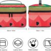 Gradient Watermelon Makeup Bag, Cosmetic Organizer Case Large Portable Capacity Make Up Bags Women Travel Toiletry Bags with Handle And Divider