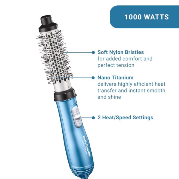 BaBylissPRO 1 1/4" Soft Bristle Hot Air Brush for Hair Styling