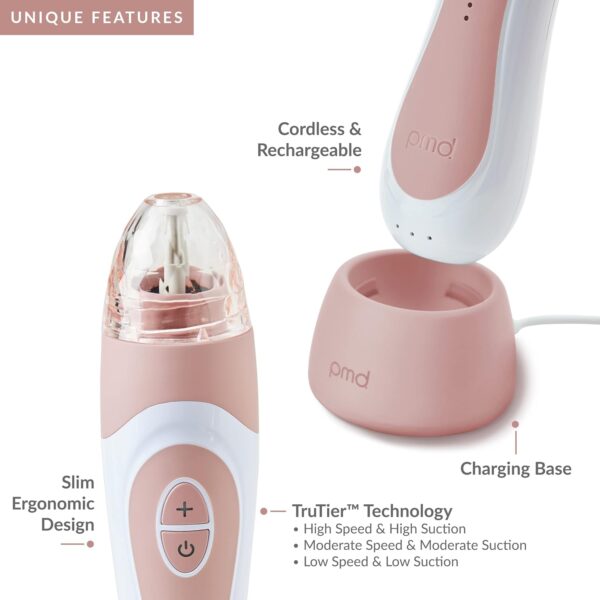 PMD Personal Microderm Elite Pro - At-Home Microdermabrasion Machine with Kit for Face and Body - Exfoliating Crystals and Vacuum Suction for Fresh and Radiant Skin - Three Speed and Suction Options