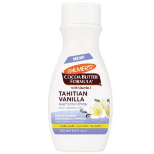 Palmer's Cocoa Butter Formula Tahitian Vanilla Body Lotion, 8.5 Oz, Daily Moisturizing Lotion for Dry Skin with Shea Butter & Vitamin E, Hydrates & Protects, Helps Provide 48-Hour Deep Moisture