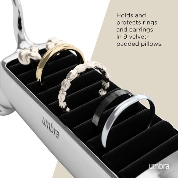 Umbra Cat Ring Holder - Gift for Cat Lovers - Jewelry Storage, Chrome