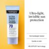 Neutrogena Ultra Sheer Dry-Touch Water Resistant and Non-Greasy Sunscreen Lotion with Broad Spectrum SPF 70, 3 Fl Oz (Pack of 1)