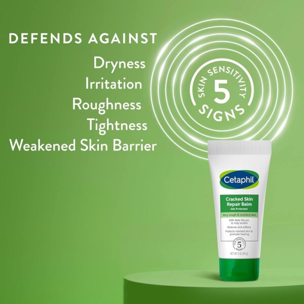 Cetaphil Cracked Skin Repair Balm, 3 oz, For Very Rough & Cracked, Sensitive Skin, Protects, Soothes & Restores Deeper Cracks, Hypoallergenic, Fragrance Free, (Packaging May Vary)