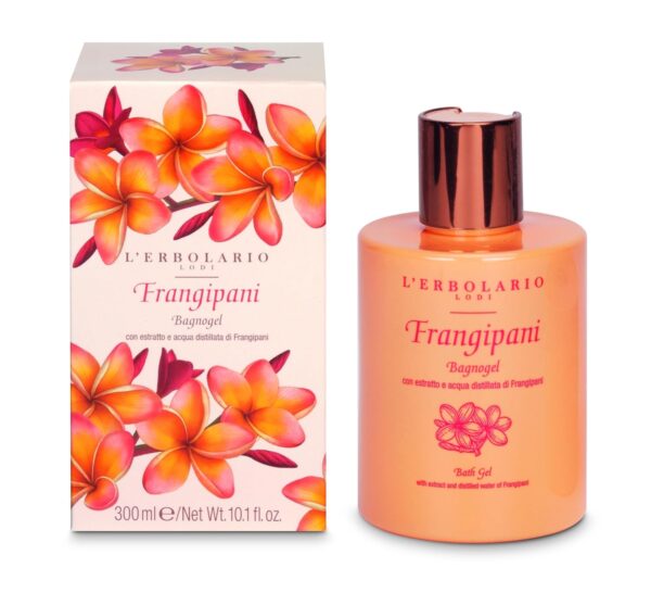 L'Erbolario Shower Gel – Moisturizing Body Wash with Citrus Floral Scent – Toning Body Soap for Smooth Skin and Delicate Care - Frangipani - 10.1 oz