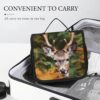Hanging Toiletry Bag for Women Men Portable Waterproof Makeup Bag Organizer Deer Among Thick Leaves Travel Toiletry Bag