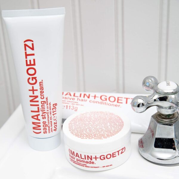 Malin + Goetz Sage Styling Cream, Anti Frizz Hair Product For All Hair Types & Textures, Lightweight Frizz Control & Shine, Hair Styling Cream, Vegan & Cruelty Free
