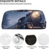 Winter Christmas Snow Night Railway Train Pencil Pouch Large Capacity Pencil Case Leather Cosmetic Bag Office Desk Organizer Coin Pouch Portable Zipper Toiletry Bag for Travel Outdoor