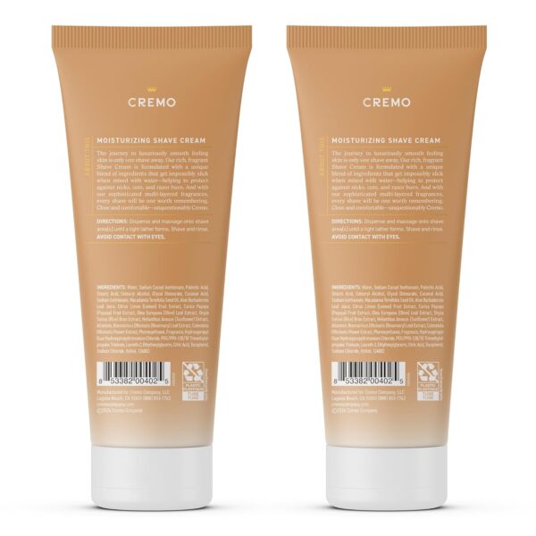 Cremo Womens Shaving Cream Sensitive Skin, Moisturizing, Coconut Mango, Ultra-Slick Shave Cream for Women, Fights Nicks, Cuts and Razor Burn, 6 Fl Oz (Pack of 2)