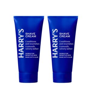 Harry's Shaving Cream for Men with Aloe and Eucalyptus - (2 Pack) 6 oz - Conditions Skin and Softens Facial Hair for Shaving - Safe for Sensitive Skin