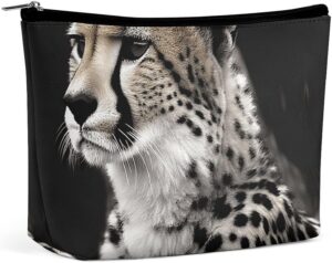 Toiletry Bag for Women Cheetah Cosmetic Bag Portable Capacity Travel Makeup Bags with Zipper Lightweight Cute Beauty Makeup Organizer for Traveling, Accessories, Essentials
