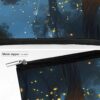 Fireflies Makeup Bag for Women Portable Travel Toiletry Pouch, PU Leather Cosmetic Bag with Zipper