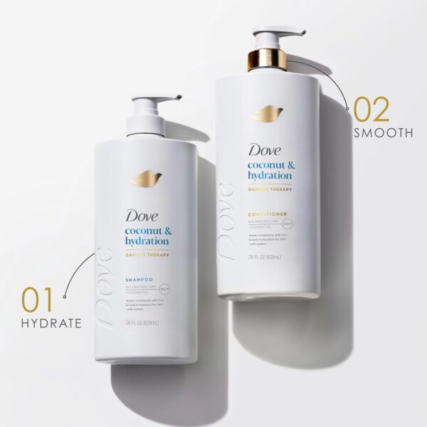 Dove Conditioner Coconut & Hydration for Dry Hair with Bio-Protein Care Technology and Coconut Oil 28 Fl Oz