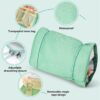 LAKSMI 4-in-1 Hanging Cosmetic Organizer - Portable Detachable Folding Mesh Travel Bag Set with Multiple Compartments, Ideal for Makeup and Toiletries,Green