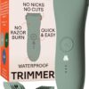 MERIDIAN The Trimmer Original - Body Hair Trimmer for Men, Electric Shaver for Pubic Hair, Chest, Legs & Bikini, Waterproof & Rechargeable, Sage