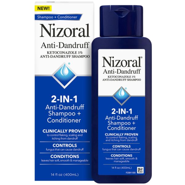 Nizoral 2-IN-1 Anti-Dandruff Shampoo & Conditioner with 1% Ketoconazole, 14 fl oz