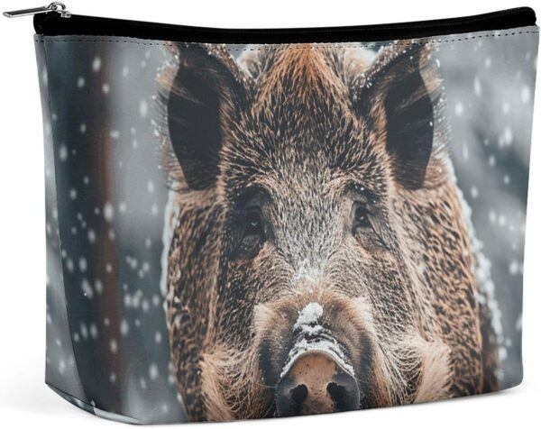 Toiletry Bag for Women Wild Boar Cosmetic Bag Portable Capacity Travel Makeup Bags with Zipper Lightweight Cute Beauty Makeup Organizer for Traveling, Accessories, Essentials