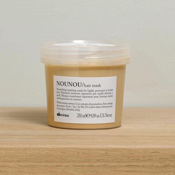 Davines NOUNOU Hair Mask, Nourishing And Repairing Treatment For Bleached, Permed Or Relaxed Hair, Add Shine Weightlessly