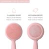 PMD Clean Pro RQ - Smart Facial Cleansing Device with Silicone Brush & Rose Quartz Gemstone
