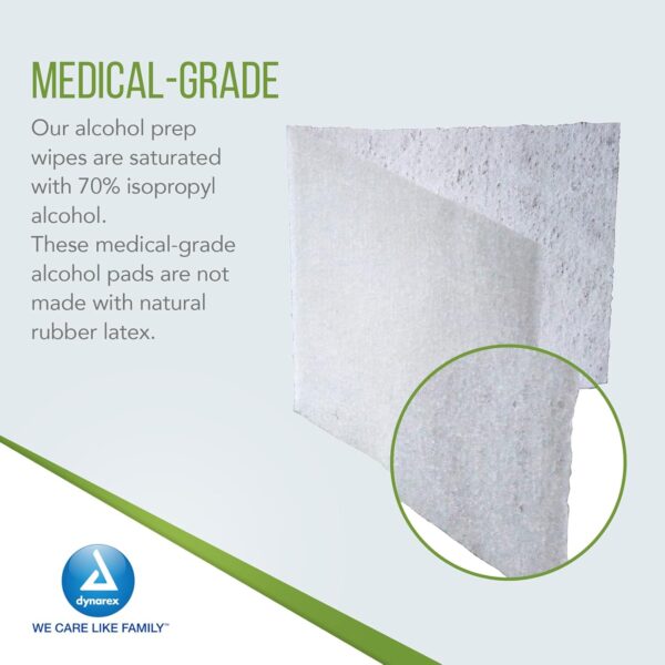 Dynarex 1113 Alcohol Prep Pad Sterile, Medium, Count 200 (Pack of 1)