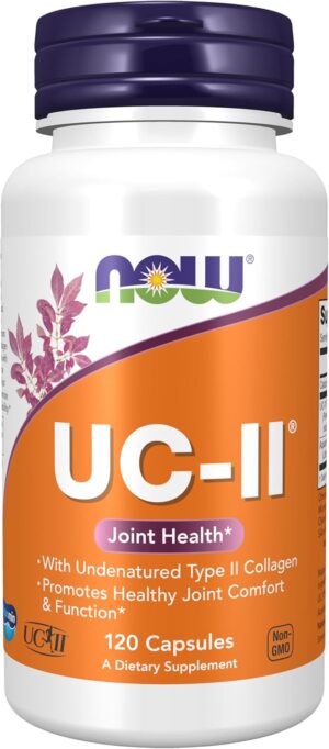 NOW Foods Supplements, UC-II Type II Collagen with Undenatured Type II Collagen, 120 Veg Capsules