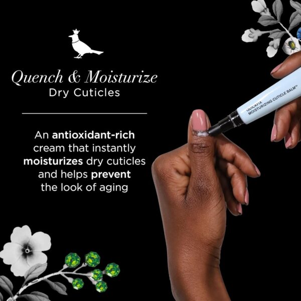 butter LONDON QuickFix Moisturizing Cuticle Balm - Cuticle Cream with Massage Tip Applicator Conditions & Hydrates Dry Cuticles & Skin - Gluten Free Cuticle Care Products Enriched with Vitamin E