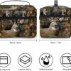 Camouflage Deer Makeup Bag, Cosmetic Organizer Case Large Portable Capacity Make Up Bags Women Travel Toiletry Bags with Handle And Divider