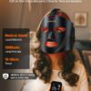 Red Light Therapy for Face - 6 Modes Portable Led Face Mask Light Therapy with Remote, Time Adjustment, Near-Infrared Skin Tightening Device at Home & Travel Skincare, 400 LEDs
