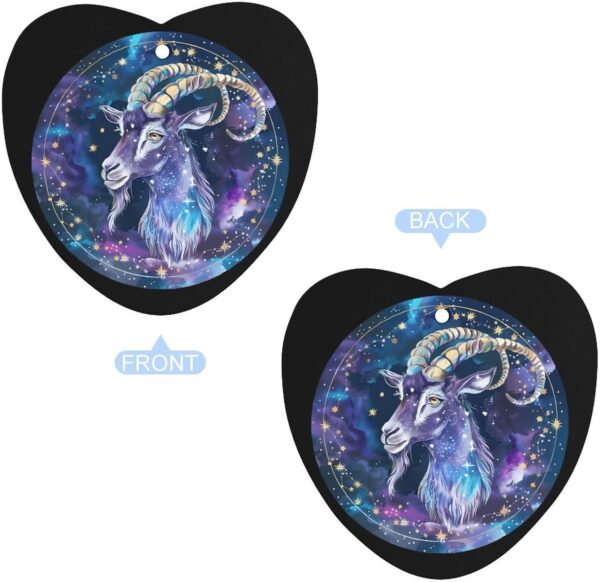 Zodiac Capricorn Sign Novelty Car Air Fresheners 3 Pcs Funny Printed Pendant Decoration Hanging Accessories