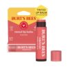 Burt's Bees Lip Tint Balm, Long Lasting 2 in 1 Duo Tinted Balm Formula, Color Infused with Hydrating Shea Butter for a Natural Looking Buildable Finish, Hibiscus, 1 Tube