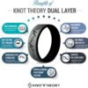Knot Theory Horse Silicone Ring Men and Women Dual Layer Breathable Comfort Fit Wedding Engagement Band