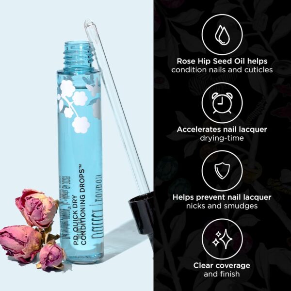 butter LONDON P.D. Quick Dry Conditioning Drops Cuticle Oil - Nail Oil with Vitamin E Moisturizes & Conditions Cuticles & Nail Beds - Cuticle Care for Manicure & Pedicure, Vegan & Gluten Free