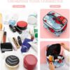 Ladybug And Cloud Makeup Bag, Cosmetic Organizer Case Large Portable Capacity Make Up Bags Women Travel Toiletry Bags with Handle And Divider