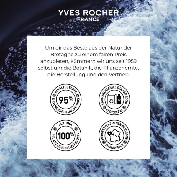 Yves Rocher Granit Bleu Eau de Toilette for Men Long Lasting Fragrance 100 ml./3.3 fl.oz.